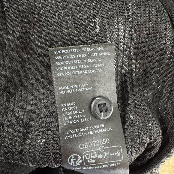 Pilcro Sequins Shirt Large Black Button Front Long Sleeve Party Holiday TP-3556 - Picture 10 of 10